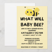 Was Wird Baby Bee Geschlecht Enthüllen Einladung (Vorne/Hinten)