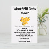 Was Wird Baby Bee Geschlecht Enthüllen Einladung (Stehend Vorderseite)