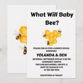 Was Wird Baby Bee Geschlecht Enthüllen Einladung (Vorne/Hinten)
