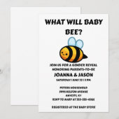 Was Wird Baby Bee Geschlecht Enthüllen Einladung (Vorne/Hinten)