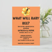 Was Wird Baby Bee Geschlecht Enthüllen Einladung (Stehend Vorderseite)