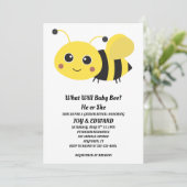 Was wird Baby Bee Geschlecht Enthüllung Einladung (Stehend Vorderseite)