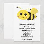 Was wird Baby Bee Geschlecht Enthüllung Einladung (Vorne/Hinten)