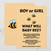 Was wird Baby Bee Geschlecht Enthüllung Einladung (Vorne/Hinten)