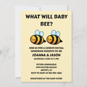 Was wird Baby Bee Geschlecht Enthüllung Einladung