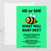 Was wird Baby Bee Geschlecht Enthüllung Einladung (Vorne/Hinten)