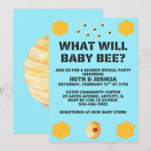 Was wird Baby Bee Geschlecht Enthüllung Einladung (Vorne/Hinten)