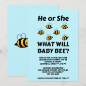 Was wird Baby Bee Geschlecht Enthüllung Einladung (Vorne/Hinten)