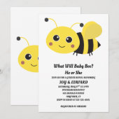 Was wird Baby Bee Geschlecht Enthüllung Einladung (Vorne/Hinten)
