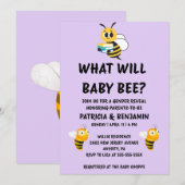 Was wird Baby Bee Geschlecht Enthüllung Einladung (Vorne/Hinten)