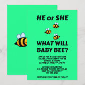Was wird Baby Bee Geschlecht Enthüllung Einladung (Vorne/Hinten)
