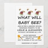 Was wird Baby Bee Geschlecht Enthüllung Einladung (Vorne/Hinten)