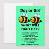 Was wird Baby Bee Geschlecht Enthüllung Einladung (Vorne/Hinten)