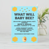 Was wird Baby Bee Geschlecht Enthüllung Einladung (Stehend Vorderseite)