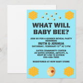 Was wird Baby Bee Geschlecht Enthüllung Einladung (Vorne/Hinten)