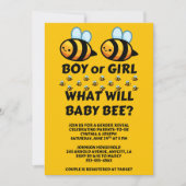 Was wird Baby Bee Geschlecht Enthüllung  Einladung (Vorderseite)