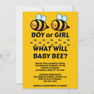 Was wird Baby Bee Geschlecht Enthüllung Einladung