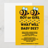 Was wird Baby Bee Geschlecht Enthüllung  Einladung (Vorne/Hinten)