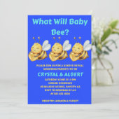 Was wird Baby Bee Geschlecht Enthüllung Einladung (Stehend Vorderseite)