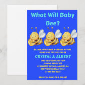 Was wird Baby Bee Geschlecht Enthüllung Einladung (Vorne/Hinten)