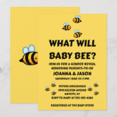 Was wird Baby Bee Geschlecht Enthüllung Einladung (Vorne/Hinten)