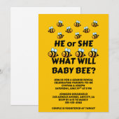 Was wird Baby Bee Geschlecht Enthüllung Einladung (Vorne/Hinten)