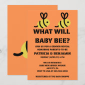 Was wird Baby Bee Geschlecht Enthüllung Einladung (Vorne/Hinten)