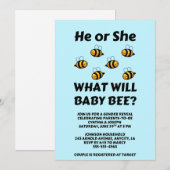 Was wird Baby Bee Geschlecht Enthüllung Einladung (Vorne/Hinten)