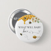 Was wird Baby Bee Geschlecht Enthüllung Honig sein Button (Vorne & Hinten)