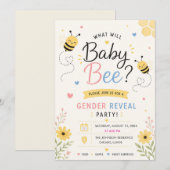 Was Wird Baby Bee Geschlecht Enthüllungsfeier Einl Einladung (Vorne/Hinten)