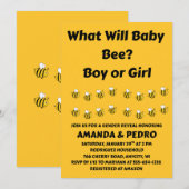Was Wird Baby Bee Geschlecht Reveal Einladung (Vorne/Hinten)