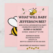 Was Wird Baby Bee Geschlecht Reveal Einladung (Vorne/Hinten)