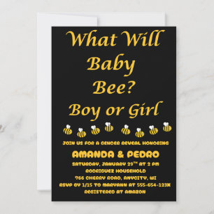 Was Wird Baby Bee Geschlecht Reveal Einladung