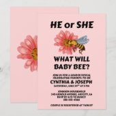 Was Wird Baby Bee Geschlecht Reveal Einladung (Vorne/Hinten)