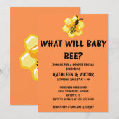 Was Wird Baby Bee Geschlecht Reveal Einladung (Vorne/Hinten)