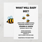 Was Wird Baby Bee Geschlecht Reveal Einladung (Vorne/Hinten)