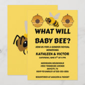 Was Wird Baby Bee Geschlecht Reveal Einladung (Vorne/Hinten)