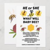 Was Wird Baby Bee Geschlecht Reveal Einladung (Vorne/Hinten)