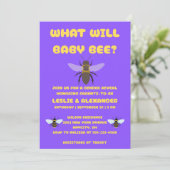 Was Wird Baby Bee Geschlecht Reveal Einladung (Stehend Vorderseite)