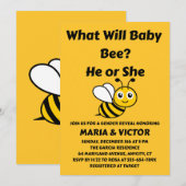 Was Wird Baby Bee Geschlecht Reveal Einladung (Vorne/Hinten)