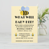 Was Wird Baby Bee Geschlecht Reveal Einladung (Stehend Vorderseite)