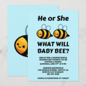 Was Wird Baby Bee Geschlecht Reveal Einladung (Vorne/Hinten)