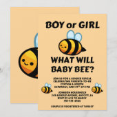 Was Wird Baby Bee Geschlecht Reveal Einladung (Vorne/Hinten)