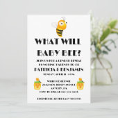 Was Wird Baby Bee Geschlecht Reveal Einladung (Stehend Vorderseite)