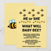 Was Wird Baby Bee Geschlecht Reveal Einladung (Vorne/Hinten)