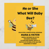 Was Wird Baby Bee Geschlecht Reveal Einladung (Vorne/Hinten)