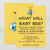 Was Wird Baby Bee Geschlecht Reveal Einladung (Vorne/Hinten)