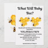Was Wird Baby Bee Geschlecht Reveal Einladung (Vorne/Hinten)