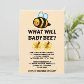 Was Wird Baby Bee Geschlecht Reveal Einladung (Stehend Vorderseite)
