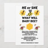 Was Wird Baby Bee Geschlecht Reveal Einladung (Vorne/Hinten)